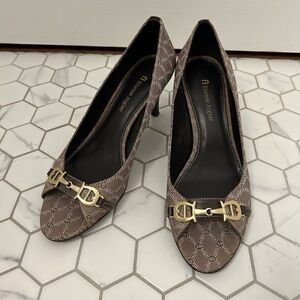 Etienne Aigner Peep-Toe Pumps Heels, Sz 7.5